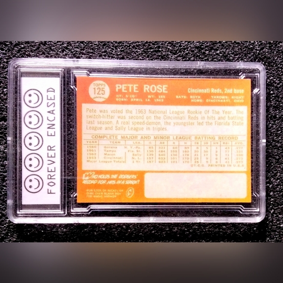 Pete Rose Red All-Star Baseball Rookie Card Graded 10 Gem Mint - Picture 2 of 2